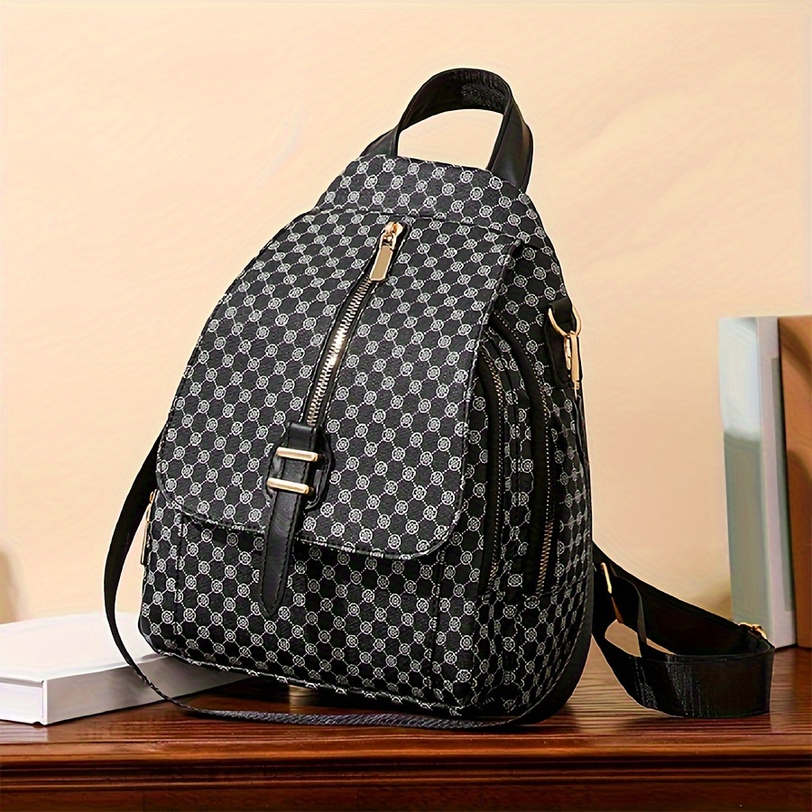 retro polka dot print backpack purse fashion two way shoulder bag multifunctional travel school bag details 0